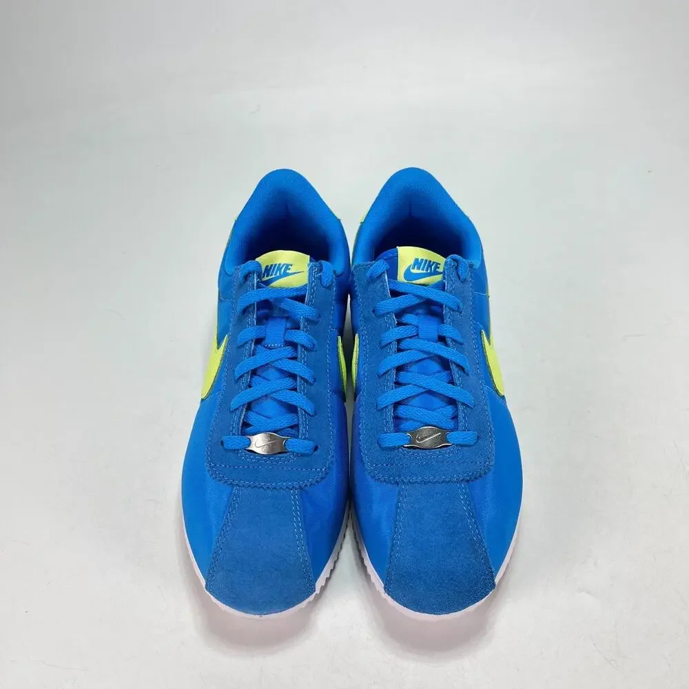 Nike Cortez BG Photo Blue Light Lemon Twist Sneakers IB7748-406 Youth Size 7Y